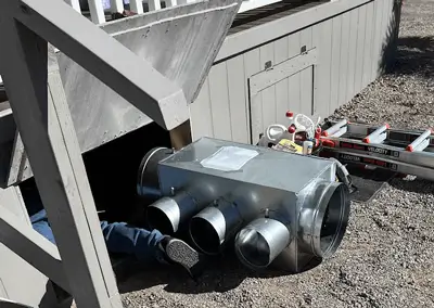 Picture of AC unit from Seer HVAC company. 