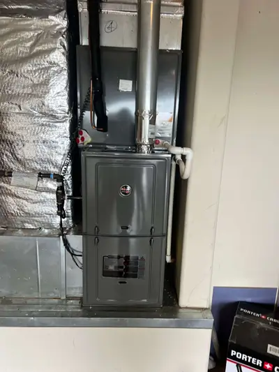 Portfolio image of SEER HVAC work done for a residential home, replacing a heater unit, located in Tucson, Arizona.